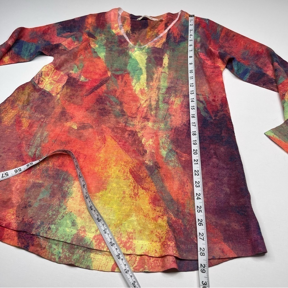 Soft Surroundings Sweater Tunic Top Thin Knit Art to Wear Office Career Resort - Picture 9 of 13